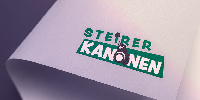 Logo der Steirerkanonen auf einem weißen Blatt Papier