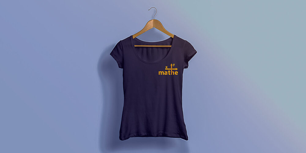 Schwarzes T-shirt mit Mathe xy Logo
